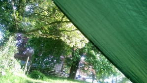 The view from my sleeping bag.
